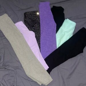 Lot of 7 leggings girls size 7/8